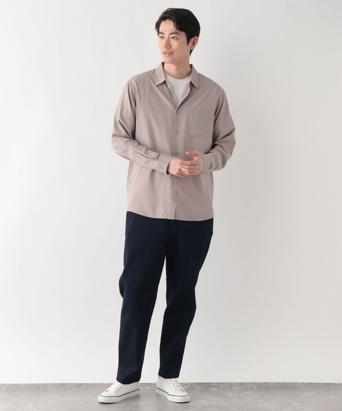 GLOBAL WORK（グローバルワーク）の「サラサマレギュラーシャツ長袖/636452（シャツ/ブラウス・メンズ・モカ/ライトパープル/サックスブルー/グレイッシュベージュ/グリーン/チャコールグレー・X-LARGE/LARGE/MEDIUM/SMALL）」の19枚目の写真