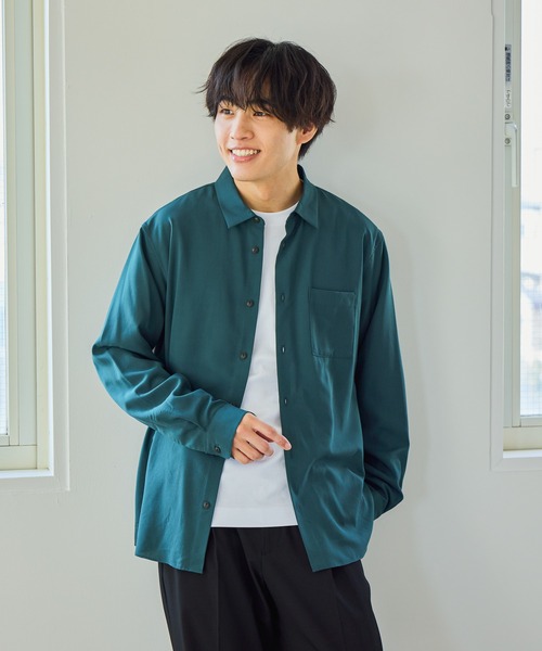 サラサマレギュラーシャツ長袖/636452（シャツ/ブラウス）｜GLOBAL