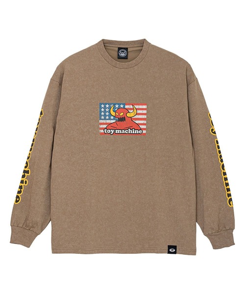 TOY MACHINE(トイ マシーン)の「TM AMERICAN MONSTER FADE WASH LONG TEE(Tシャツ/カットソー・メンズ・ネイビー/ライトブラウン・M/L/XL)」の3枚目の写真