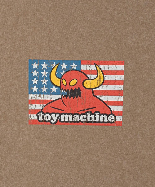TOY MACHINE(トイ マシーン)の「TM AMERICAN MONSTER FADE WASH LONG TEE(Tシャツ/カットソー・メンズ・ネイビー/ライトブラウン・M/L/XL)」の4枚目の写真