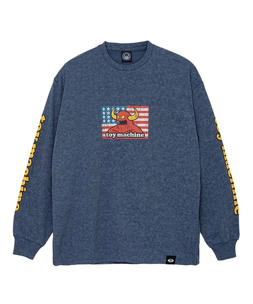 TOY MACHINE(トイ マシーン)の「TM AMERICAN MONSTER FADE WASH LONG TEE(Tシャツ/カットソー・メンズ・ネイビー/ライトブラウン・M/L/XL)」の7枚目の写真