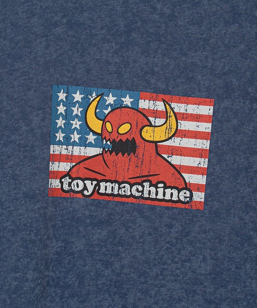 TOY MACHINE(トイ マシーン)の「TM AMERICAN MONSTER FADE WASH LONG TEE(Tシャツ/カットソー・メンズ・ネイビー/ライトブラウン・M/L/XL)」の8枚目の写真