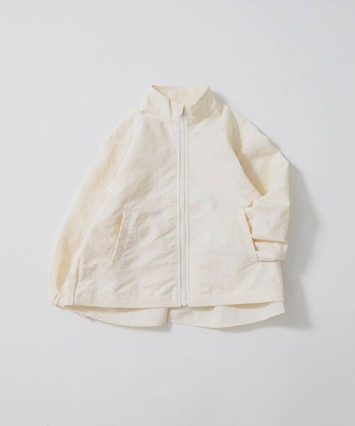 DRC branshes(ディーアールシーブランシェス)の「【撥水加工/WEB限定/DRC】Aラインシルエットナイロンジャケット(ナイロンジャケット・キッズ・グレイッシュベージュ/ピンク/アイボリー/ブラック/ラベンダー・110/100/130/140/150/120)」の2枚目の写真