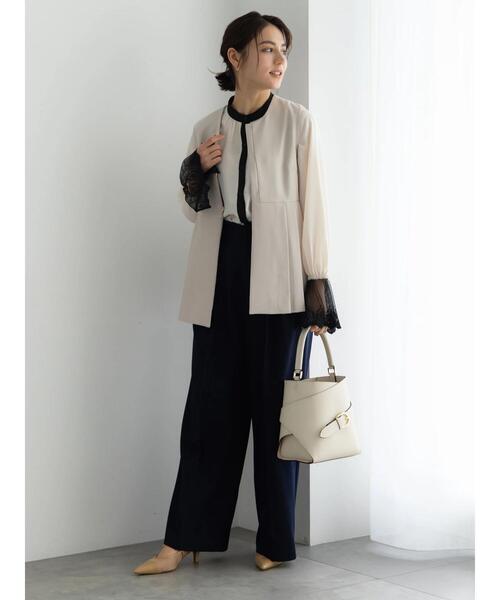 Te chichi（テチチ）の「【セレモニーアイテム】サイドプリーツペプラムジレ（セットアップ可）（ベスト・レディース・ネイビー/ベージュ・F）」の4枚目の写真