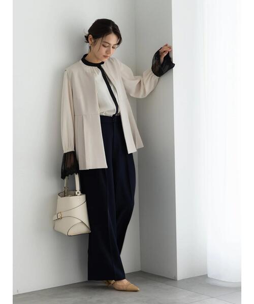 Te chichi（テチチ）の「【セレモニーアイテム】サイドプリーツペプラムジレ（セットアップ可）（ベスト・レディース・ネイビー/ベージュ・F）」の5枚目の写真