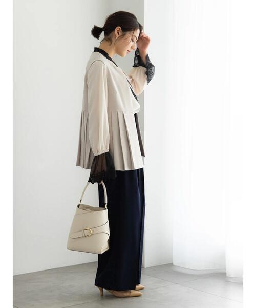 Te chichi（テチチ）の「【セレモニーアイテム】サイドプリーツペプラムジレ（セットアップ可）（ベスト・レディース・ネイビー/ベージュ・F）」の6枚目の写真