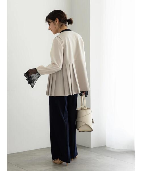 Te chichi（テチチ）の「【セレモニーアイテム】サイドプリーツペプラムジレ（セットアップ可）（ベスト・レディース・ネイビー/ベージュ・F）」の7枚目の写真