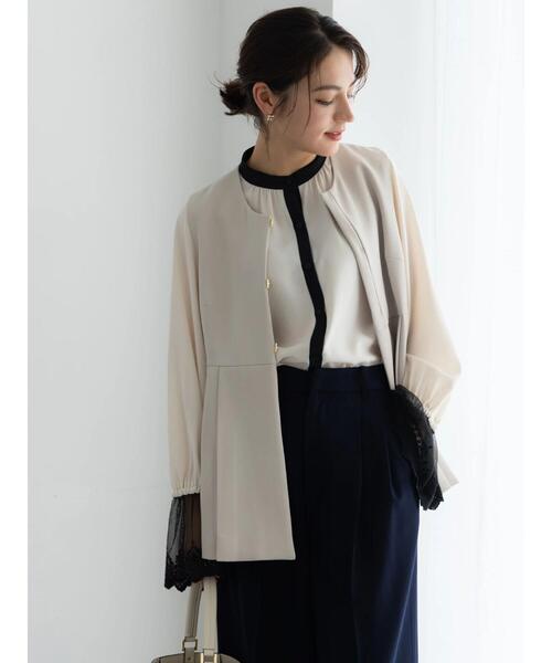 Te chichi（テチチ）の「【セレモニーアイテム】サイドプリーツペプラムジレ（セットアップ可）（ベスト・レディース・ネイビー/ベージュ・F）」の8枚目の写真