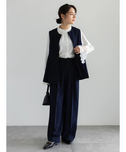 Te chichi（テチチ）の「【セレモニーアイテム】サイドプリーツペプラムジレ（セットアップ可）（ベスト・レディース・ネイビー/ベージュ・F）」の12枚目の写真