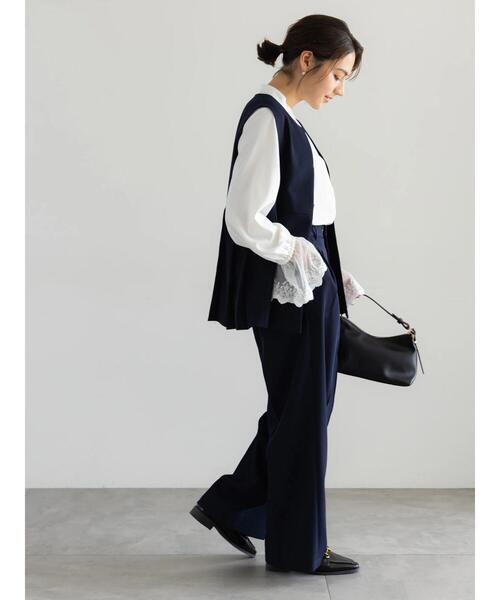 Te chichi（テチチ）の「【セレモニーアイテム】サイドプリーツペプラムジレ（セットアップ可）（ベスト・レディース・ネイビー/ベージュ・F）」の14枚目の写真