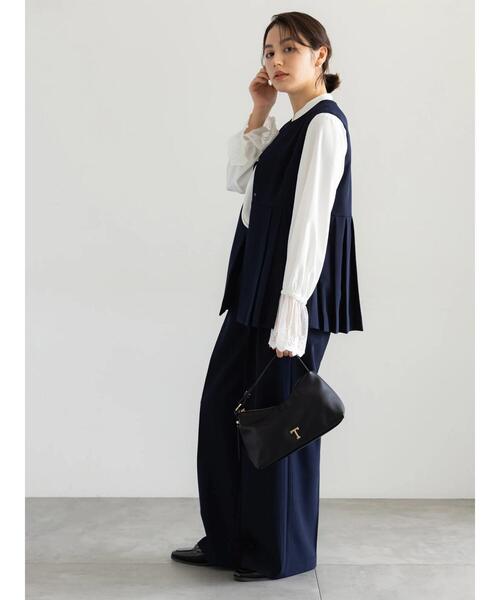 Te chichi（テチチ）の「【セレモニーアイテム】サイドプリーツペプラムジレ（セットアップ可）（ベスト・レディース・ネイビー/ベージュ・F）」の15枚目の写真