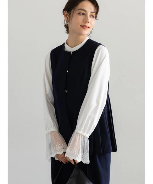 Te chichi（テチチ）の「【セレモニーアイテム】サイドプリーツペプラムジレ（セットアップ可）（ベスト・レディース・ネイビー/ベージュ・F）」の18枚目の写真