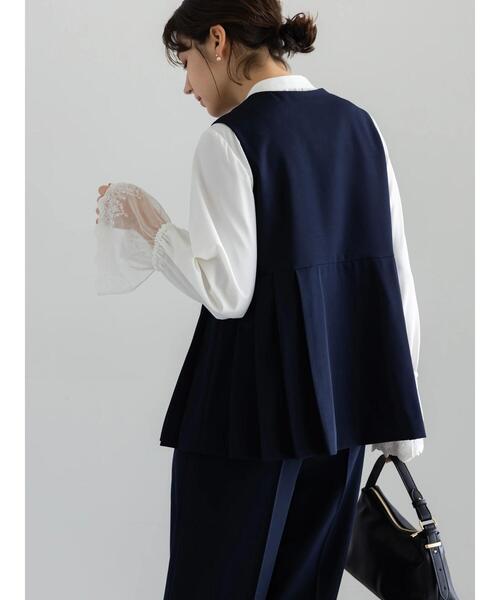 Te chichi（テチチ）の「【セレモニーアイテム】サイドプリーツペプラムジレ（セットアップ可）（ベスト・レディース・ネイビー/ベージュ・F）」の21枚目の写真