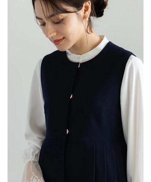 Te chichi（テチチ）の「【セレモニーアイテム】サイドプリーツペプラムジレ（セットアップ可）（ベスト・レディース・ネイビー/ベージュ・F）」の22枚目の写真