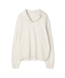 プレーンコットン オープンカラープルオーバー
