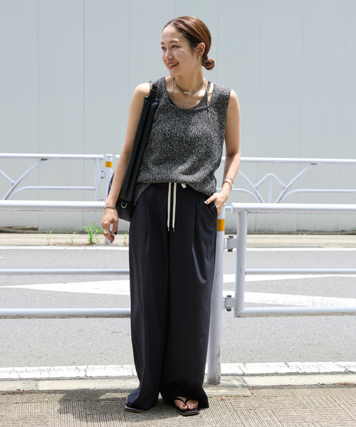 JOURNAL STANDARD（ジャーナルスタンダード）の「《追加》ソモウライクイージースラックス（その他パンツ・レディース・ライトグレー/ネイビー・36/38）」の5枚目の写真