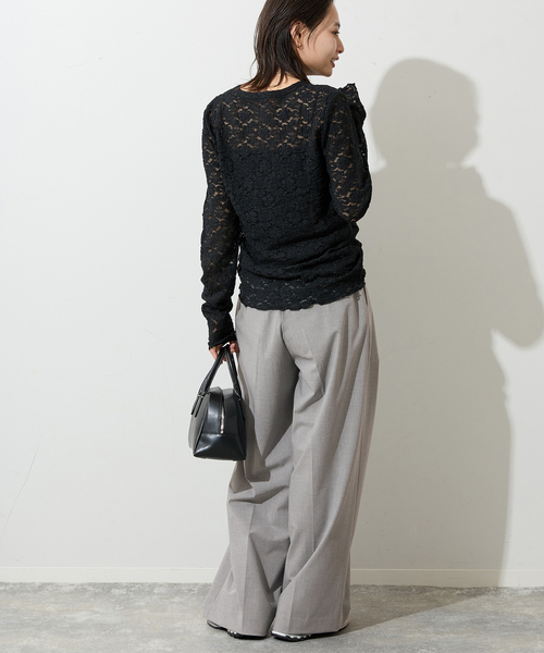 JOURNAL STANDARD（ジャーナルスタンダード）の「《追加》ソモウライクイージースラックス（その他パンツ・レディース・ライトグレー/ネイビー・36/38）」の8枚目の写真