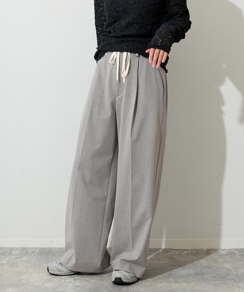 JOURNAL STANDARD（ジャーナルスタンダード）の「《追加》ソモウライクイージースラックス（その他パンツ・レディース・ライトグレー/ネイビー・36/38）」の10枚目の写真