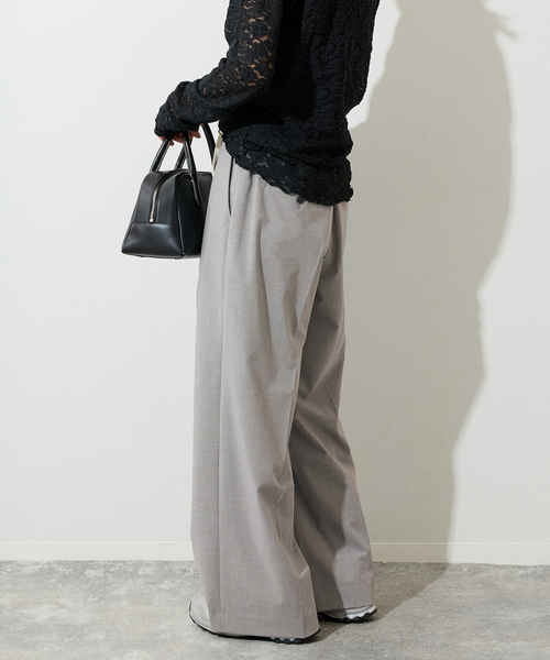 JOURNAL STANDARD（ジャーナルスタンダード）の「《追加》ソモウライクイージースラックス（その他パンツ・レディース・ライトグレー/ネイビー・36/38）」の12枚目の写真