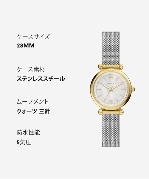 FOSSIL(フォッシル)の「フォッシル 腕時計 レディース アナログ ステンレス ES5463(アナログ腕時計・レディース・シルバー・FREE)」の12枚目の写真