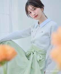 MISCH MASCH（ミッシュマッシュ）の「2026春夏新作 ダブル衿ケーブルカーディガン（カーディガン/ボレロ）」