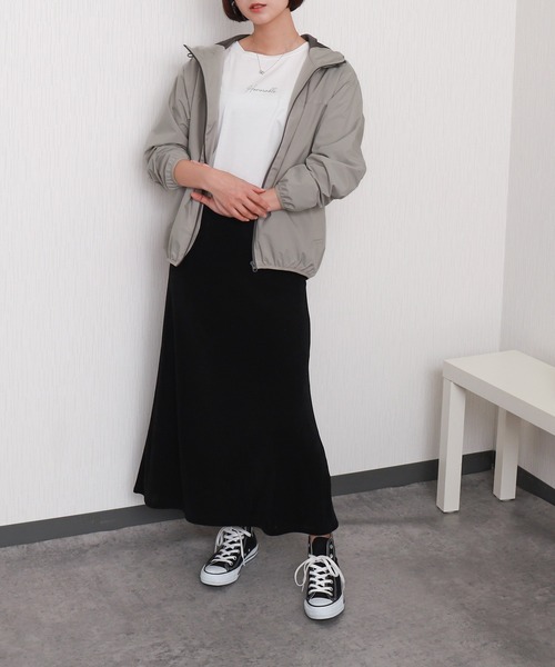 libelle more（リベル モア）の「【撥水加工】防風フード付きブルゾン（ブルゾン・レディース・アイボリー/グレイッシュベージュ/オリーブ/ブラック/ピンク・M/L）」の12枚目の写真