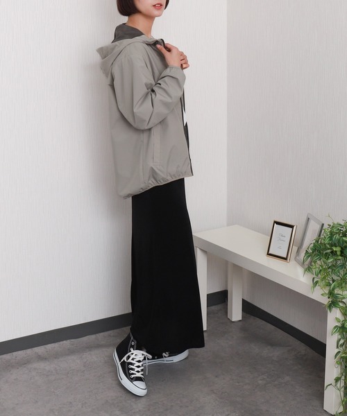 libelle more（リベル モア）の「【撥水加工】防風フード付きブルゾン（ブルゾン・レディース・アイボリー/グレイッシュベージュ/オリーブ/ブラック/ピンク・M/L）」の13枚目の写真