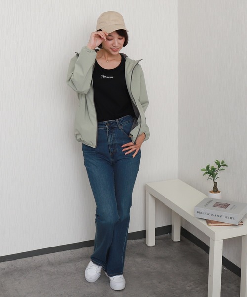 libelle more（リベル モア）の「【撥水加工】防風フード付きブルゾン（ブルゾン・レディース・アイボリー/グレイッシュベージュ/オリーブ/ブラック/ピンク・M/L）」の19枚目の写真