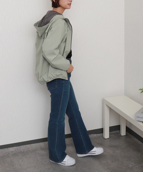 libelle more（リベル モア）の「【撥水加工】防風フード付きブルゾン（ブルゾン・レディース・アイボリー/グレイッシュベージュ/オリーブ/ブラック/ピンク・M/L）」の20枚目の写真