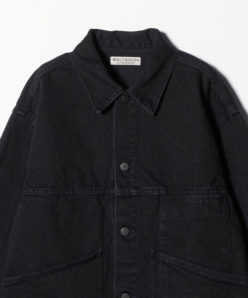 BEAUTY&YOUTH UNITED ARROWS(ビューティーアンドユースユナイテッドアローズ)の「フェード ブラック デニム ブルゾン(デニムジャケット・メンズ・ブラック・S/M/XL/L)」の3枚目の写真