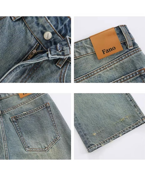 Fano Studios(ファノ ストゥディオズ)の「ビンテージ加工 クラシック デニムパンツ FC26K005【Fano Studios】【2026SS】(デニムパンツ・レディース・ブルー・S/M/L)」の10枚目の写真