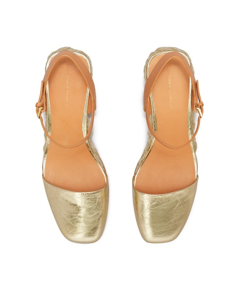 TORY BURCH(トリーバーチ)の「クローズドトゥ エスパドリーユ(サンダル・レディース・ゴールド・26cm/25.5cm)」の3枚目の写真