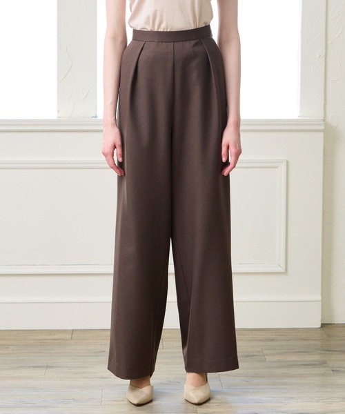 AIMER（エメ）の「ツイルストレッチワイドパンツ【セットアップ可能】（その他パンツ・レディース・ブラック/ブラウン・MEDIUM）」の21枚目の写真