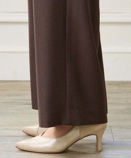 AIMER（エメ）の「ツイルストレッチワイドパンツ【セットアップ可能】（その他パンツ・レディース・ブラック/ブラウン・MEDIUM）」の19枚目の写真