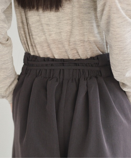 SOYEN（ソイエン）の「ダブルドロストワイドパンツ/セットアップ可　イージースラックス　ピンストライプ　無地（その他パンツ・レディース・グレー/チャコール・F）」の14枚目の写真