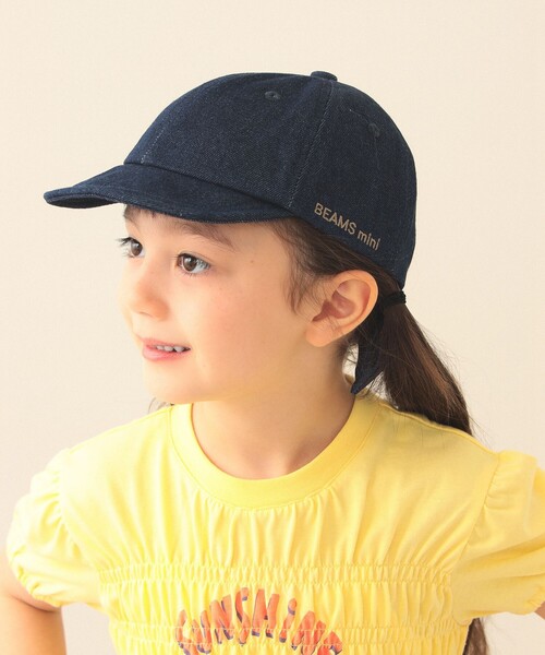 BEAMS mini(ビームスミニ)の「リボンキャップ 2026SS 子供服 夏物 外遊び プチプラ レジャー(ハット・キッズ・ライトブルー/インディゴブルー・ONE SIZE)」の6枚目の写真