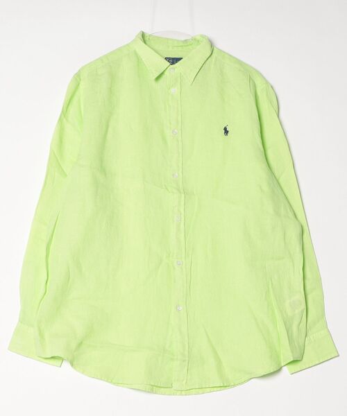 POLO RALPH LAUREN(ポロ ラルフ ローレン)の「クラシック フィット リネン シャツ(シャツ/ブラウス・レディース・イエロー・M/L/S/XL/XS/XXS)」の7枚目の写真