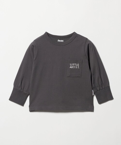 green label relaxing（グリーンレーベルリラクシング）の「＜Pentel＞ロングスリーブTシャツ（ダークグレー） / キッズ 100cm-130cm（Tシャツ/カットソー・キッズ・ダークグレー・100cm/120cm/110cm/130cm）」の7枚目の写真