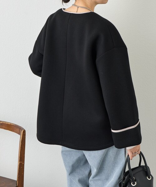 Jena espace merveilleux（ジェナ　エスパスメルヴェイユ）の「テープラインダンボールジャケット（その他アウター・レディース・ブラック/ベージュ系その他/ベージュ・FREE）」の6枚目の写真