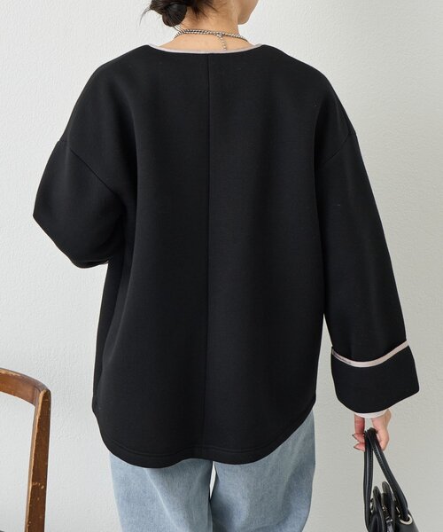 Jena espace merveilleux（ジェナ　エスパスメルヴェイユ）の「テープラインダンボールジャケット（その他アウター・レディース・ブラック/ベージュ系その他/ベージュ・FREE）」の10枚目の写真