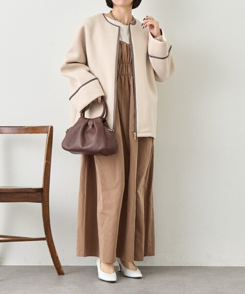 Jena espace merveilleux（ジェナ　エスパスメルヴェイユ）の「テープラインダンボールジャケット（その他アウター・レディース・ブラック/ベージュ系その他/ベージュ・FREE）」の11枚目の写真