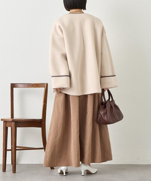 Jena espace merveilleux（ジェナ　エスパスメルヴェイユ）の「テープラインダンボールジャケット（その他アウター・レディース・ブラック/ベージュ系その他/ベージュ・FREE）」の14枚目の写真