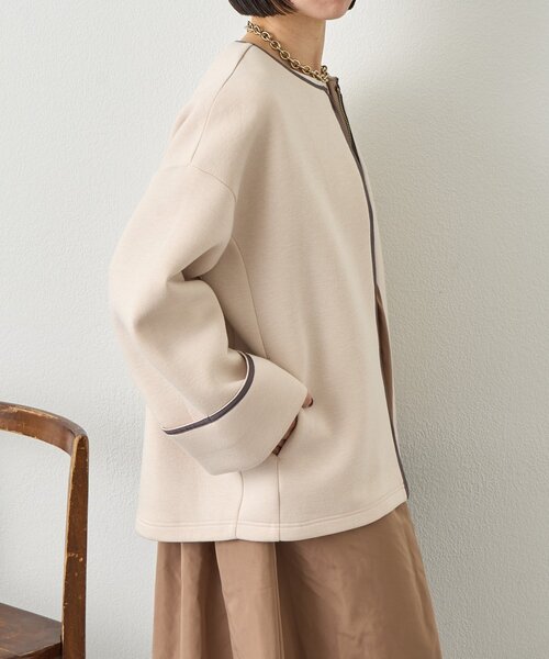 Jena espace merveilleux（ジェナ　エスパスメルヴェイユ）の「テープラインダンボールジャケット（その他アウター・レディース・ブラック/ベージュ系その他/ベージュ・FREE）」の19枚目の写真