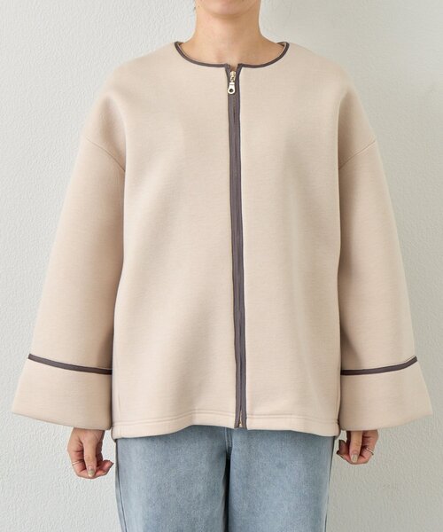 Jena espace merveilleux（ジェナ　エスパスメルヴェイユ）の「テープラインダンボールジャケット（その他アウター・レディース・ブラック/ベージュ系その他/ベージュ・FREE）」の20枚目の写真