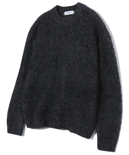 BASEMOMENT(ベースモーメント)の「バルキーブラシクルーネックニットチャコール(ニット/セーター・メンズ・その他・MEDIUM/LARGE)」の3枚目の写真