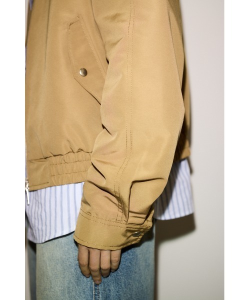 SLY（スライ）の「ESQWE HARRINGTON JKTHROW エスクェハリントンジャケット 春服（ブルゾン・レディース・ベージュ・FREE）」の8枚目の写真