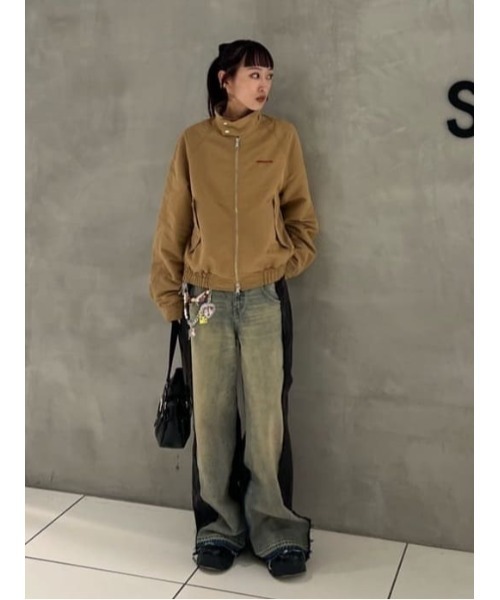 SLY（スライ）の「ESQWE HARRINGTON JKTHROW エスクェハリントンジャケット 春服（ブルゾン・レディース・ベージュ・FREE）」の11枚目の写真