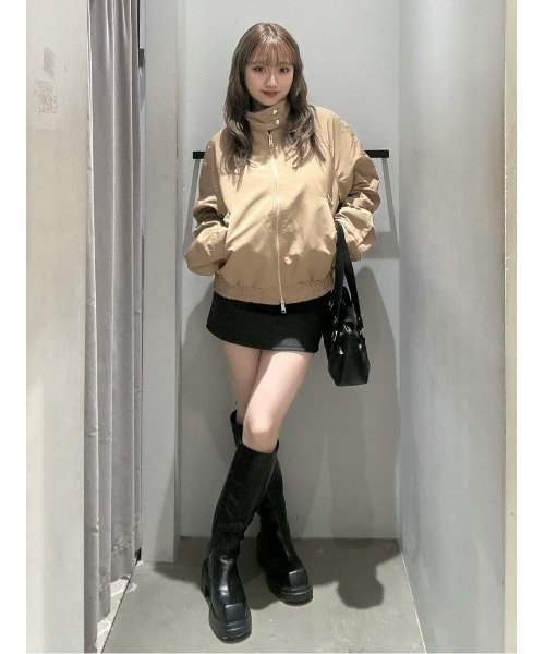SLY（スライ）の「ESQWE HARRINGTON JKTHROW エスクェハリントンジャケット 春服（ブルゾン・レディース・ベージュ・FREE）」の12枚目の写真