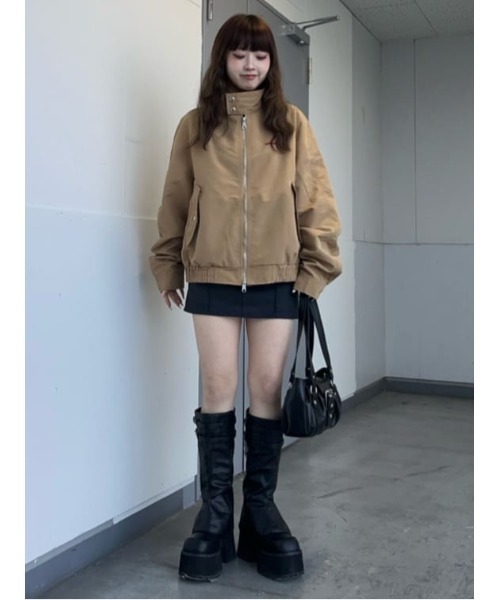 SLY（スライ）の「ESQWE HARRINGTON JKTHROW エスクェハリントンジャケット 春服（ブルゾン・レディース・ベージュ・FREE）」の14枚目の写真