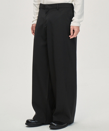 PRAIRIE（プレリー）の「ルーズフィットカーブドワイドスラックス (ブラック)（スラックス）」